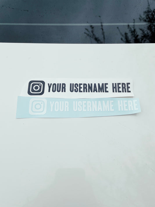 CUSTOM Instagram username sticker
