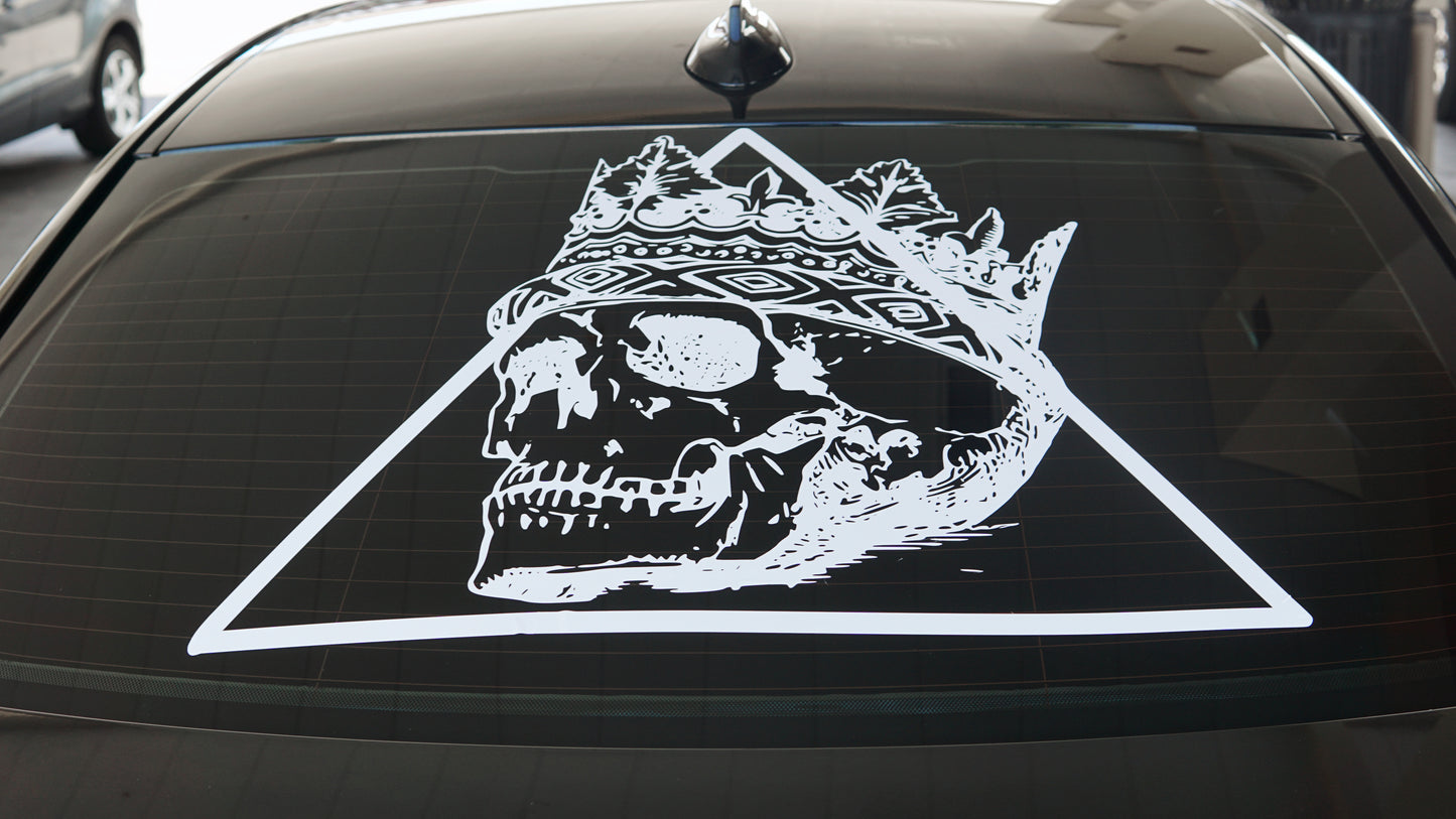 Skull trapped in triangle FULL SIZE REAR BANNER