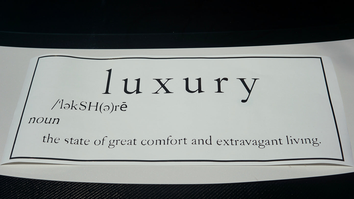 Luxury definition large rear decal