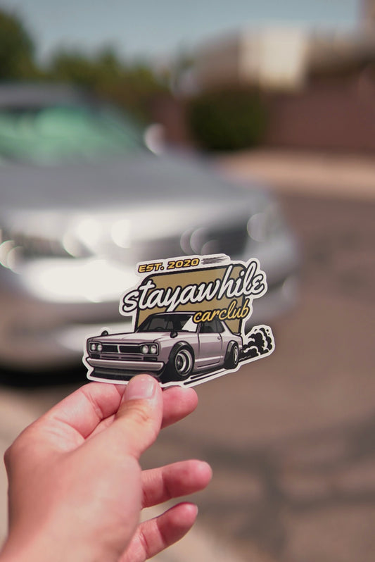 StayAwhile Carclub Full Color Sticker