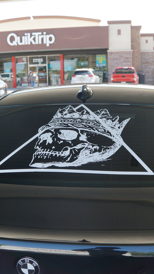 Skull trapped in triangle FULL SIZE REAR BANNER