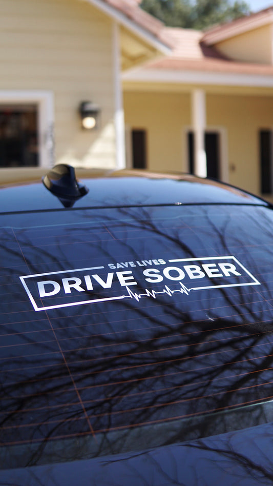 Drive Sober save lives rear banner