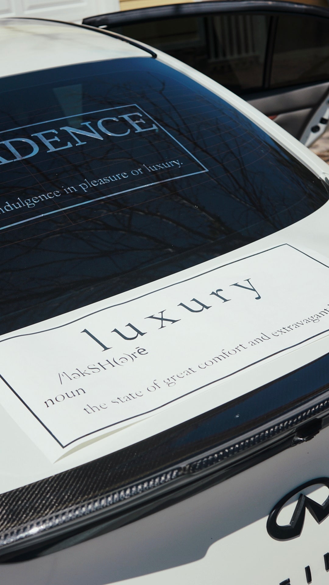 Luxury definition large rear decal