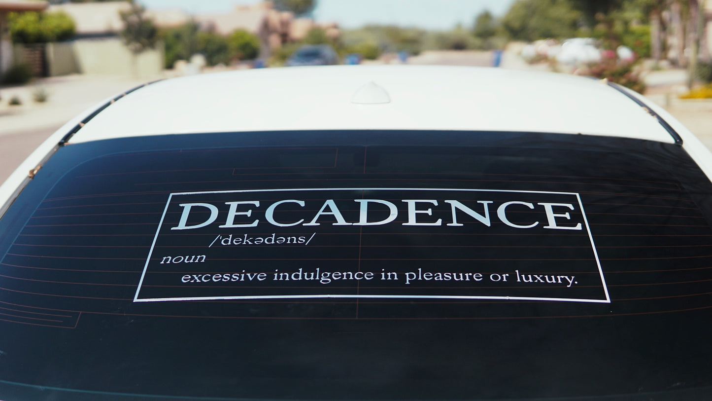 Decadence Large rear decal